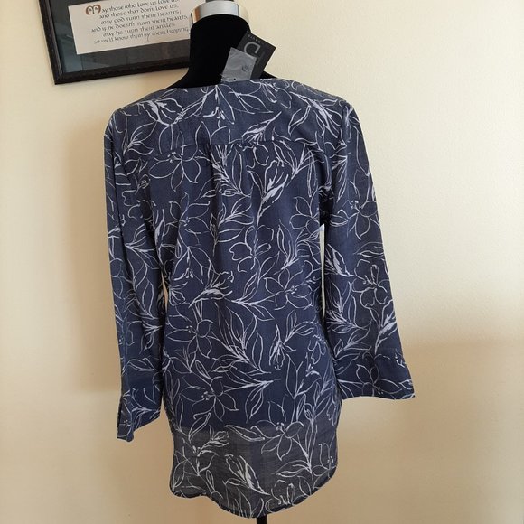 Brand New Pretty Fred David Lightweight Grey Blouse - Picture 4 of 7